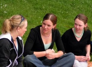 Friends talking