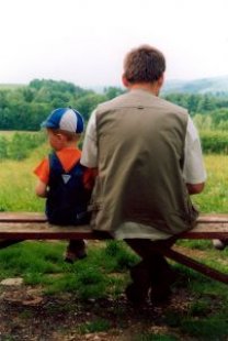 Family on bench