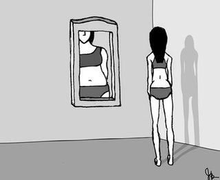 Anorexia cartoon